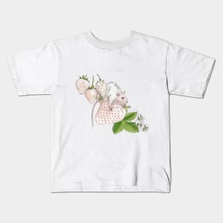 Albino Rats and Strawberries Kids T-Shirt